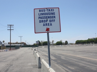 taxi area sign